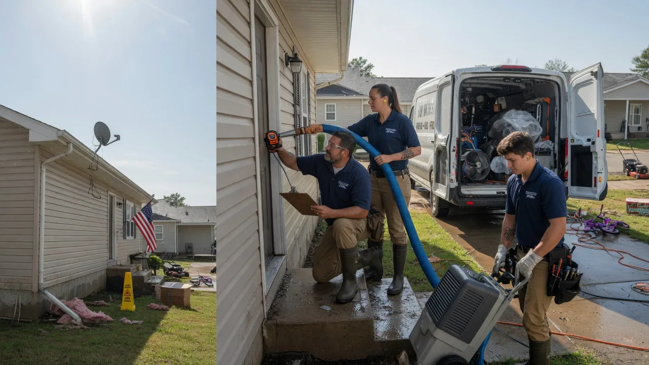 Ceiling Water Damage Restoration in Tampa, KS near me